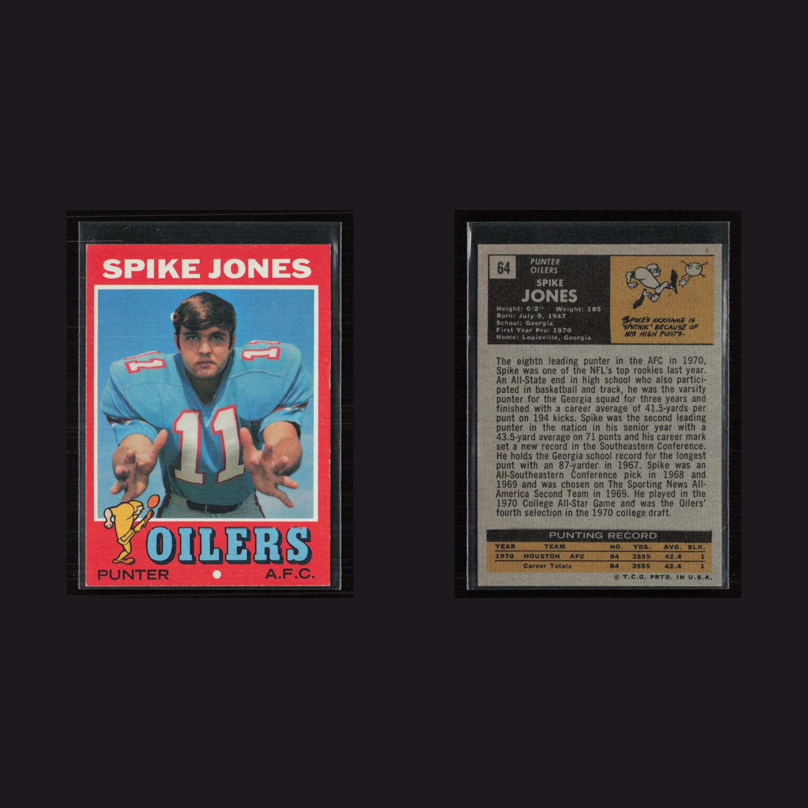 1971 Topps #64 Spike Jones -EX/MT Set Break! front and back scans